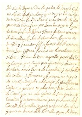 Documents diversos sobre el Mas Cellent / Sallent de Castellar