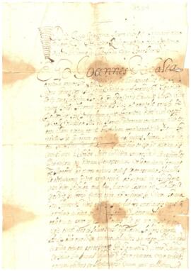 Establiment; Joan Ribalta, pagès de Sant Fost de Campcentelles estableix a Eulàlia Ros, vídua d'Antoni Lledó, àlies Ros, de Mollet, una peça de terra