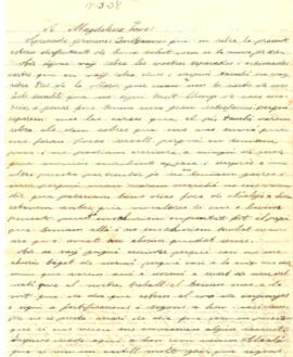 Carta de Ramon Torras a Magdalena Torras